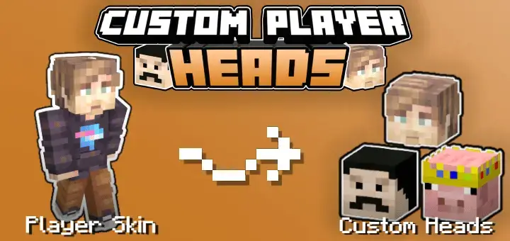 Custom Player Heads Mod / Addon thumbnail