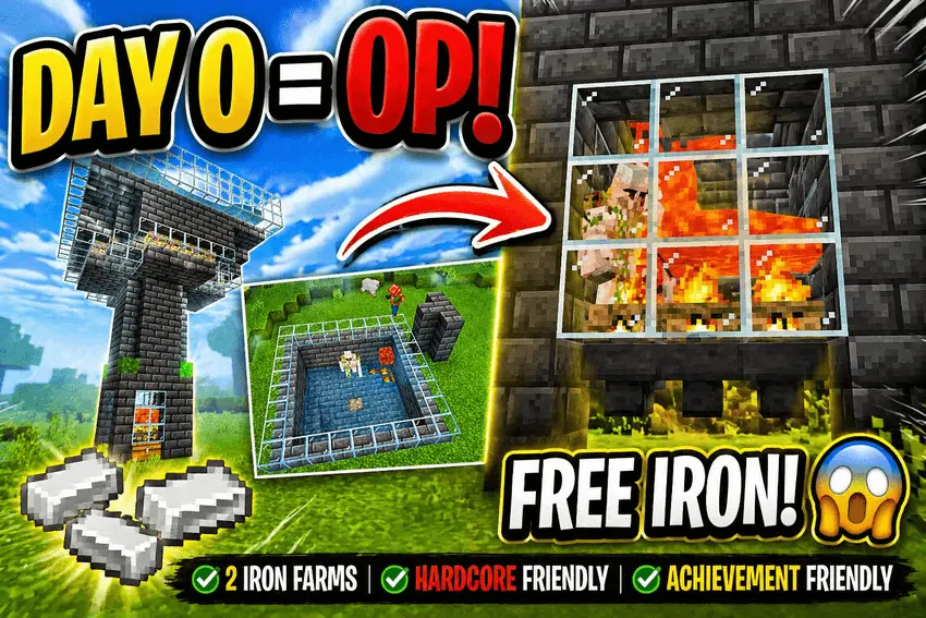 ultimate iron farm starter hardcore world map thumbnail