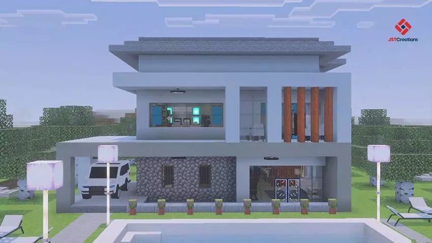 modern house 15 with furnitures map thumbnail