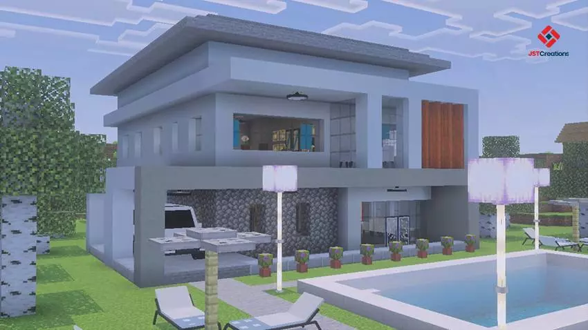 modern house 15 with furnitures map screenshot