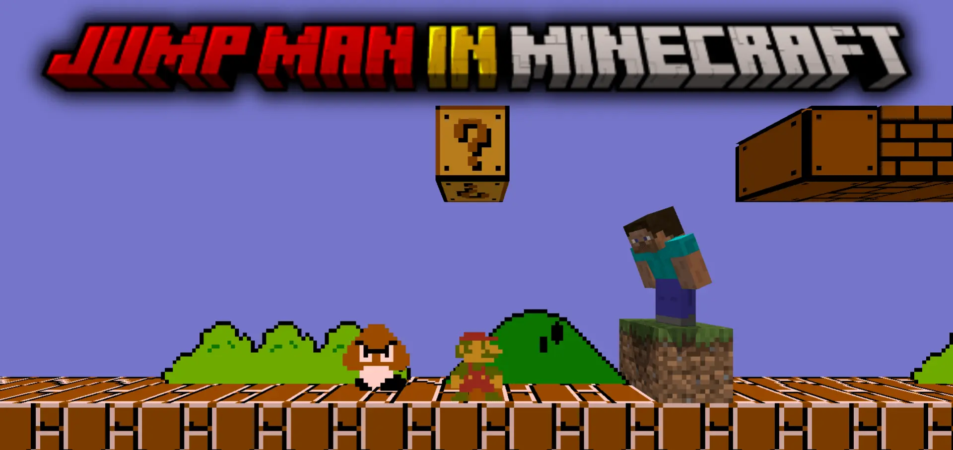 jump man in minecraft mario map thumbnail