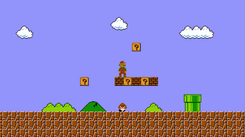 jump man in minecraft mario map screenshot