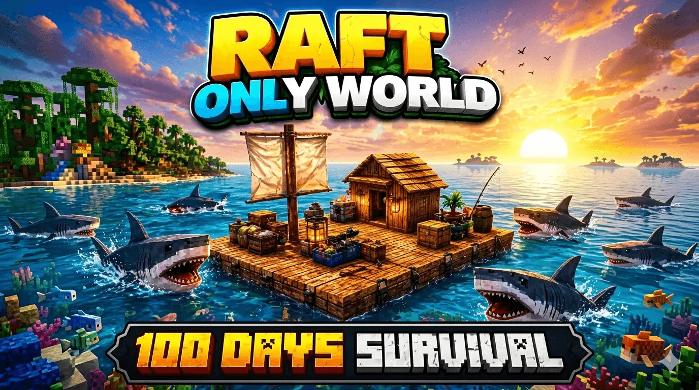 only raft world 100 days survival map thumbnail