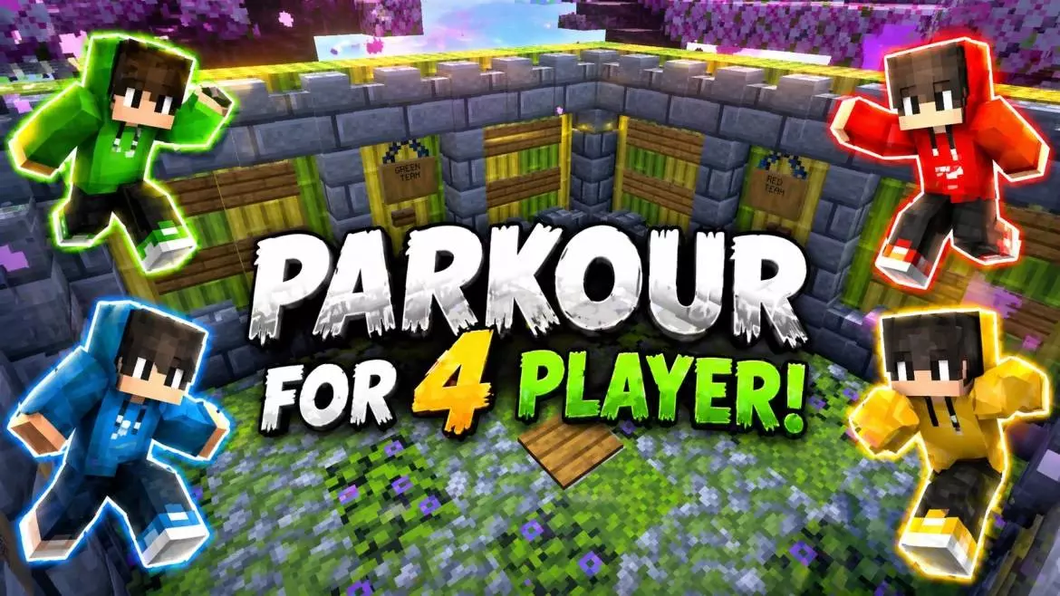 parkour for 4 player map thumbnail