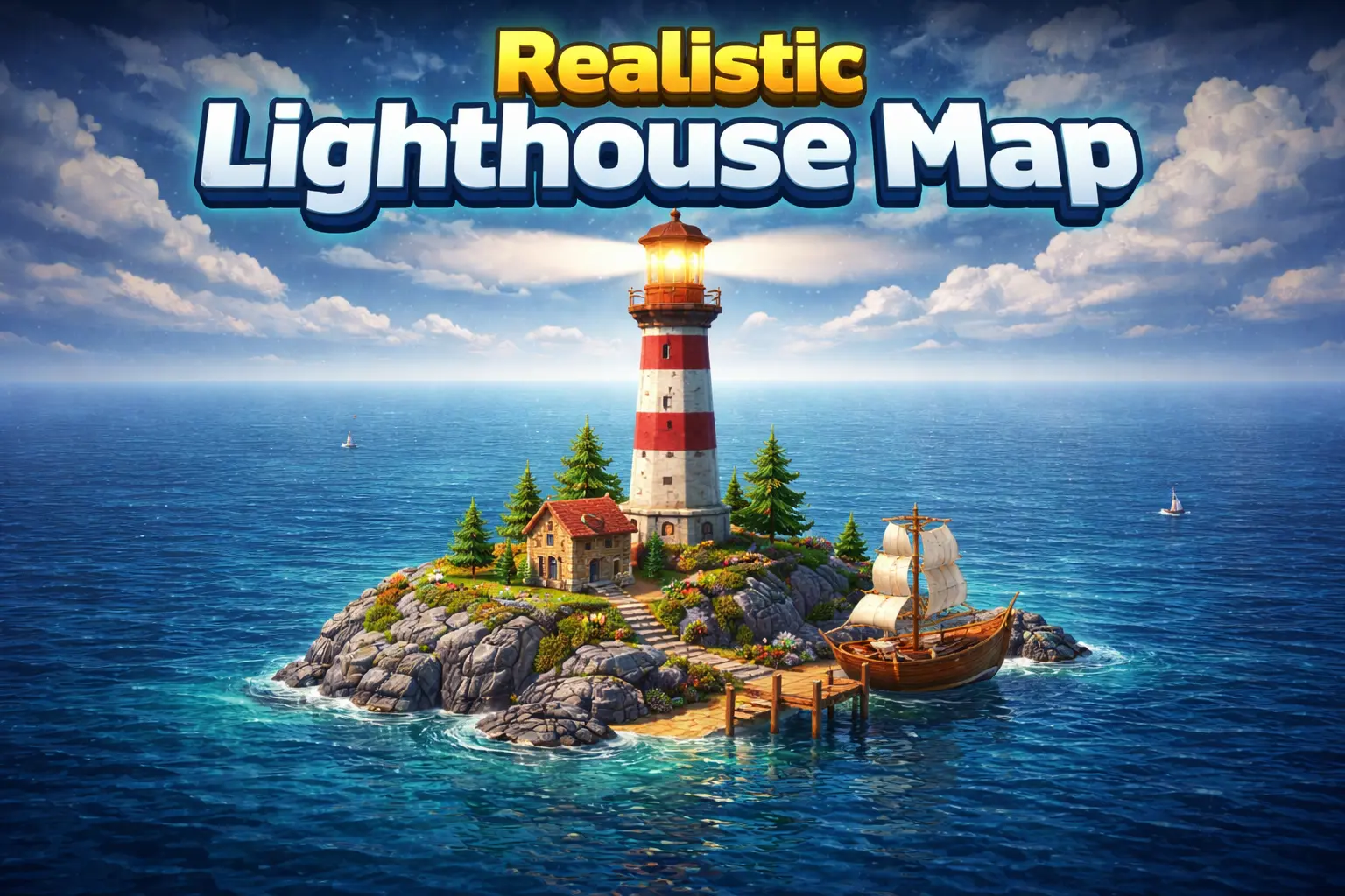 realistic lighthouse map thumbnail