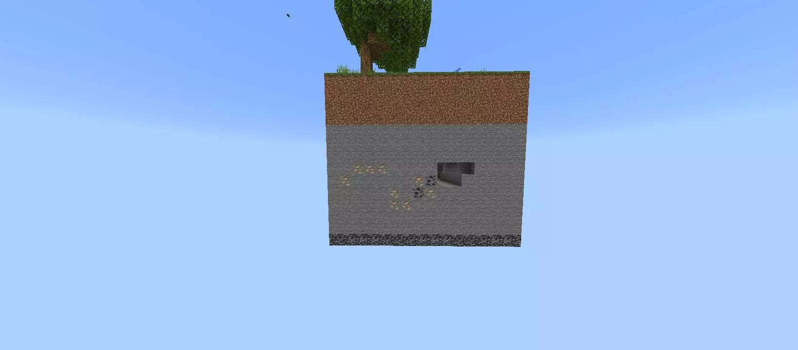 onechunk survival challenge map screenshot
