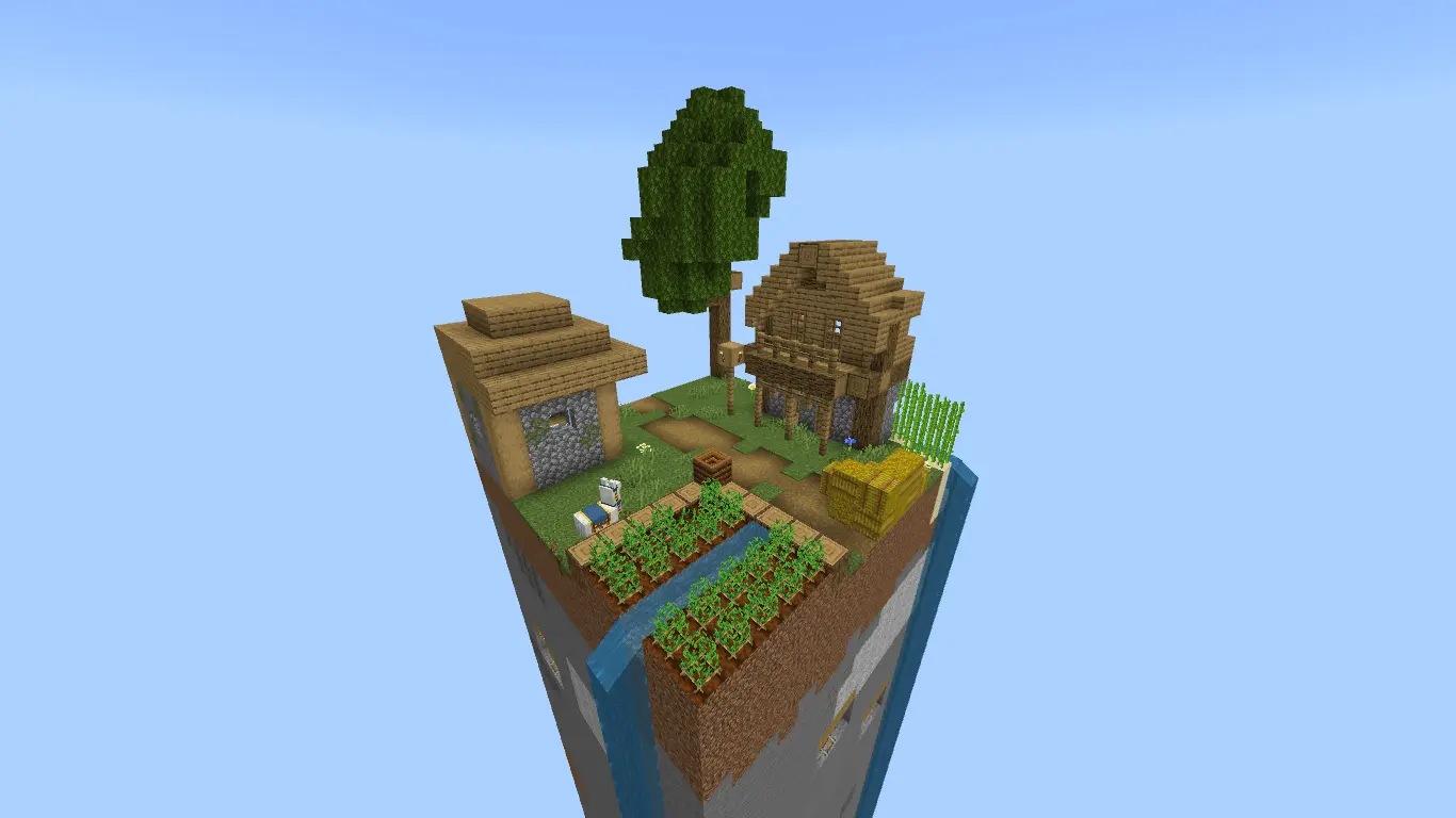 onechunk survival map screenshot