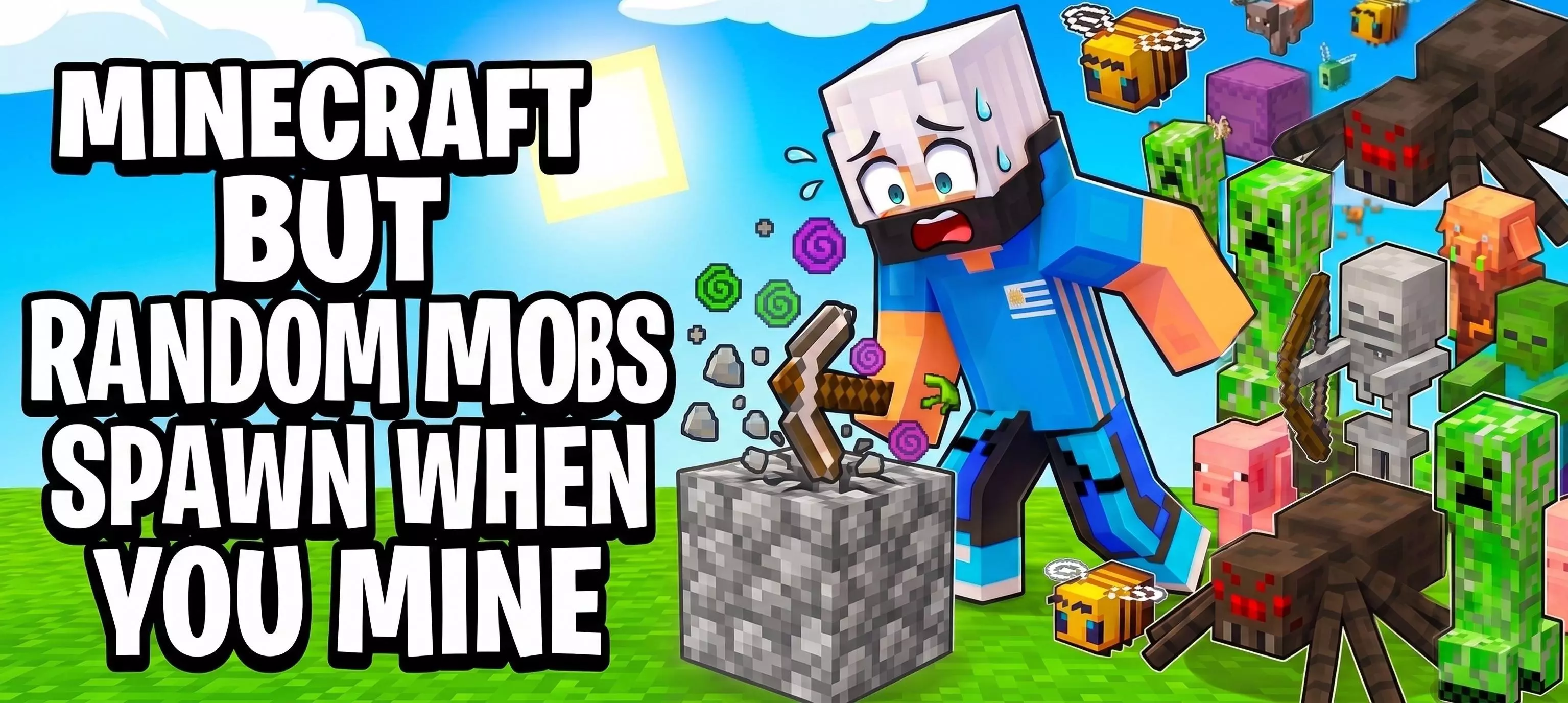 Minecraft But Random Mobs Spawns When You Mine Addon pic 3