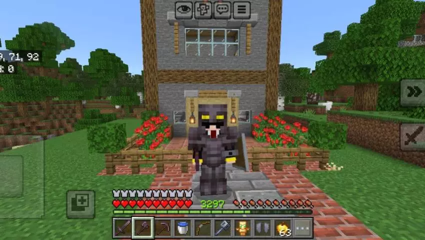 achivement on starter survival world with big house map screenshot