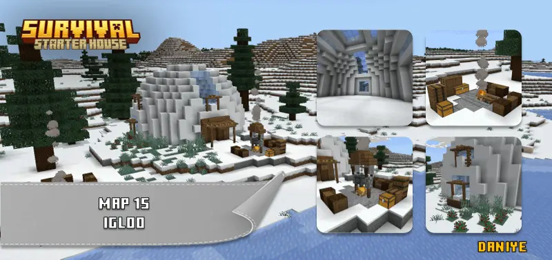survival starter house bedrock edition map screenshot